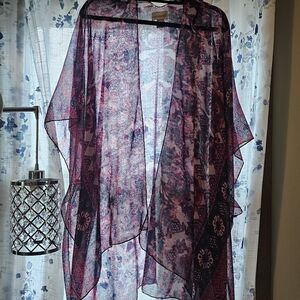 Catherines Multicolor Sheer Kimono